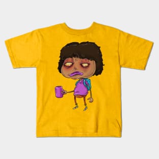 Dora before coffee Kids T-Shirt